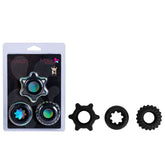 Maia MANZO - Black Silicone Cock Rings - Set of 3 - Mr and Mrs D's